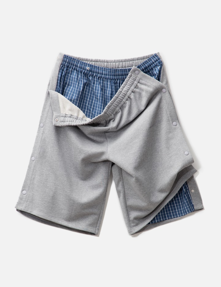 Shop Y/project Snap Off Track Shorts In Grey
