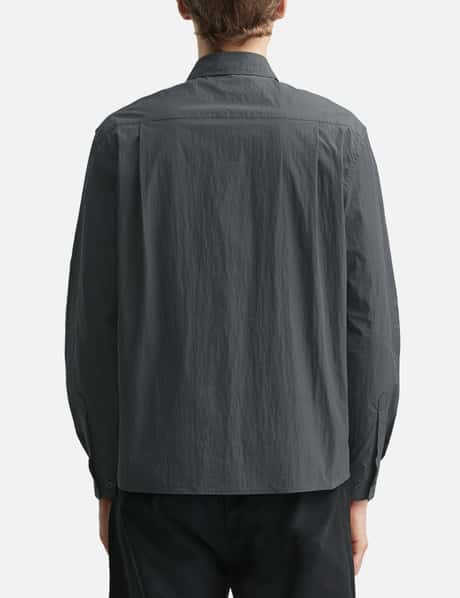 Crinkle Cotton Panel Shirt view 12