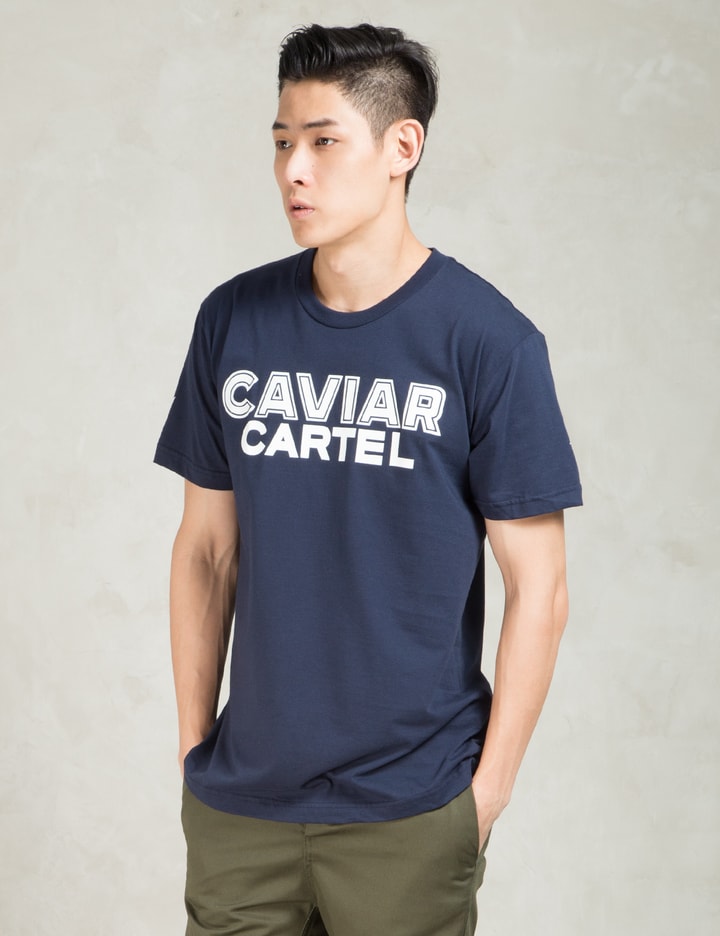 Caviar Cartel Navy Block T-Shirt Placeholder Image