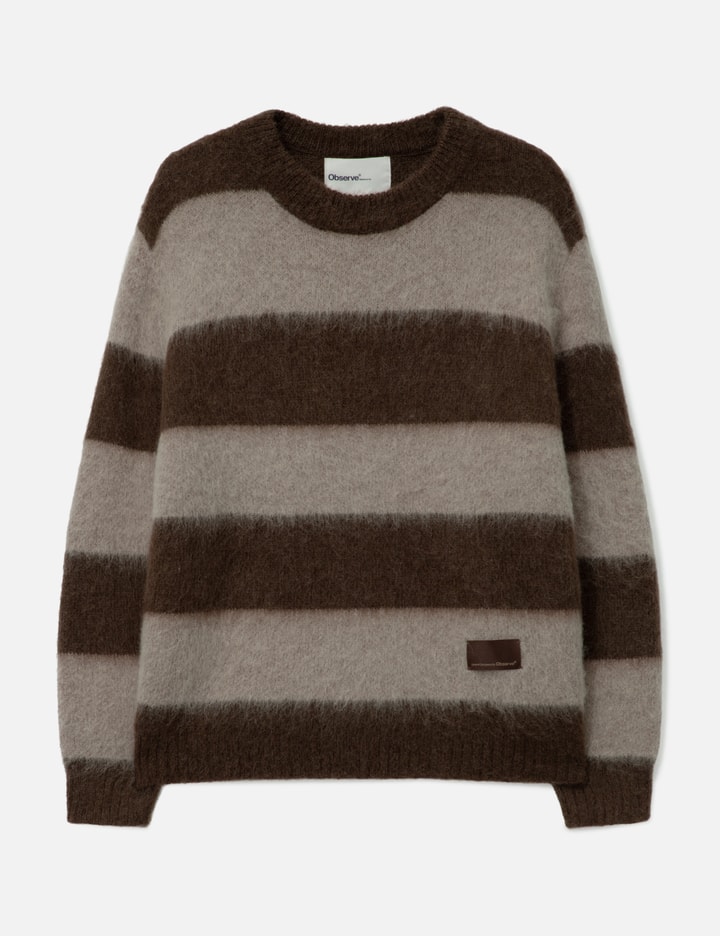 Wool Mohair Striped Knit Sweater Placeholder Image