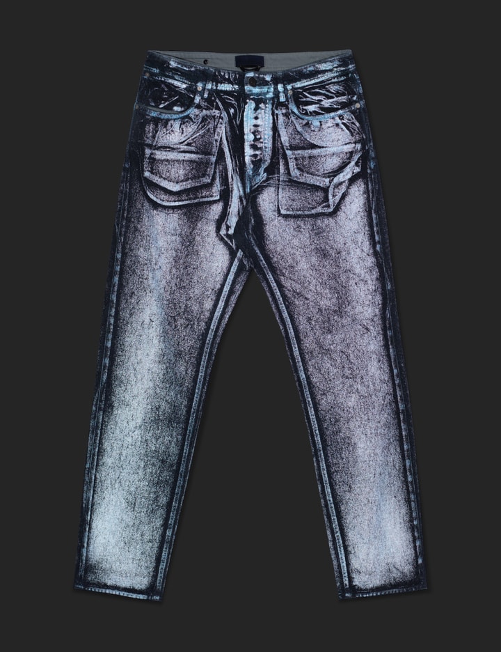 Stone Island Hand Sprayed Reflective Straight Denim Jeans
