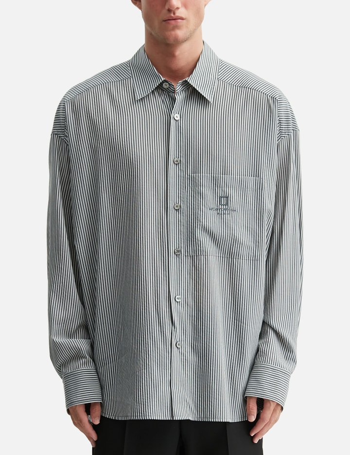 Wooyoungmi Black Stripe Over Size Shirt