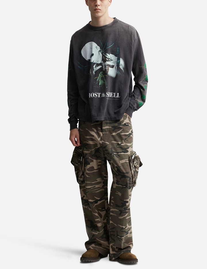 Saint Michael Ls T-shirt Gits In Black