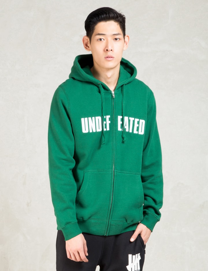 Green Undefeated Split Zip Hoodie Placeholder Image