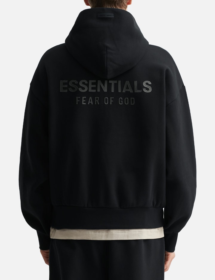 Essentials Classic Fit Fleece Zip-up Hoodie In Black