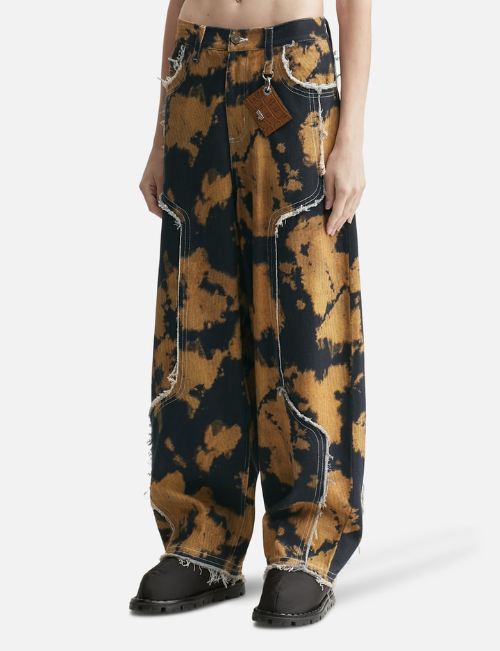 Bleached Effect Raw Edge Balloon Jeans Placeholder Image