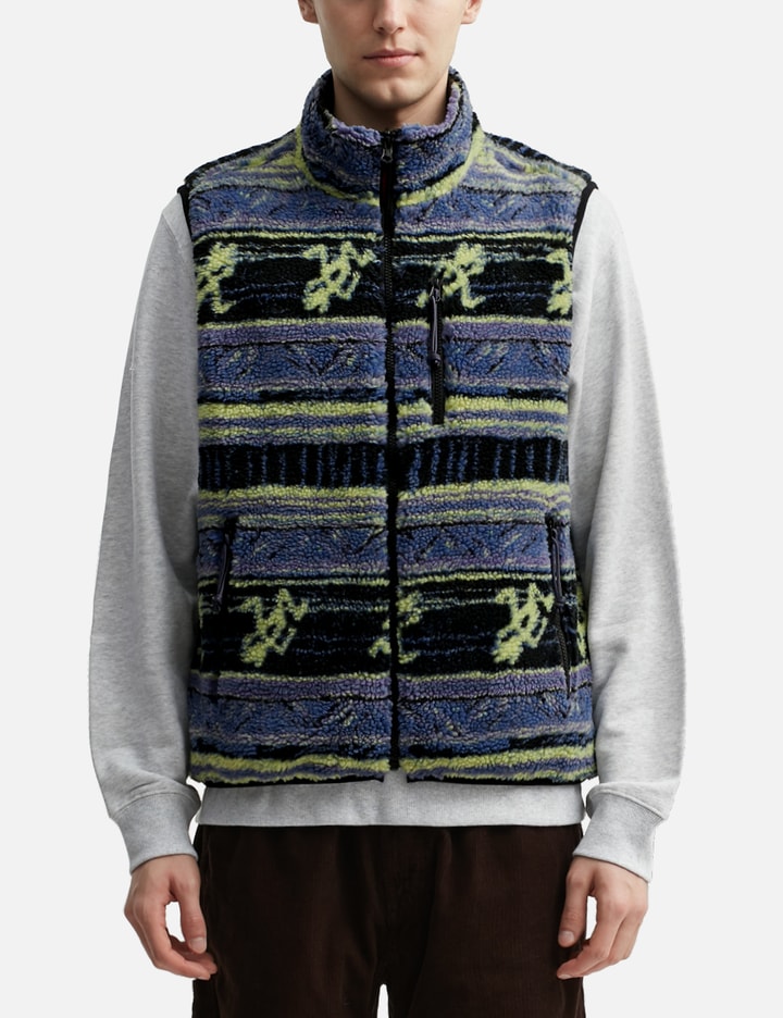 Thisisneverthat Tnt Gramicci Reversible Fleece Vest In Blue