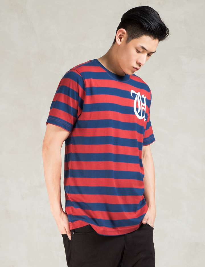 Undefeated Red Juego Stripe S/SL T-Shirt