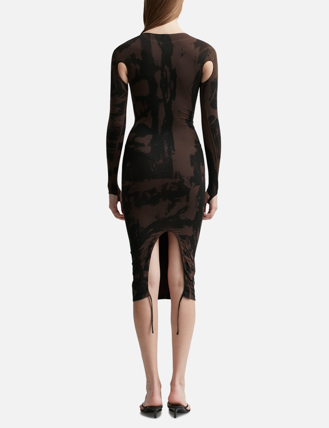 CUT-OUT PRINTED SCULPTING DRESS view 10