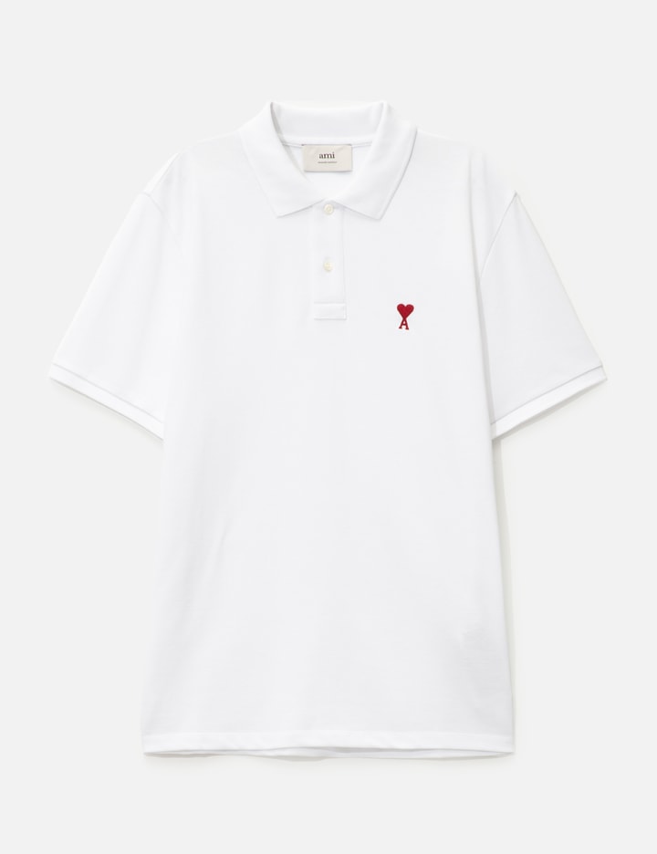 Ami Alexandre Mattiussi Ami De Coeur Polo Shirt In White