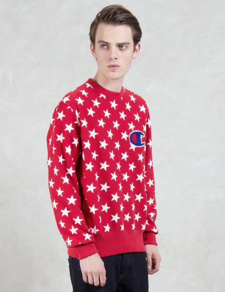 Champion Reverse Weave - Overall Stars Sweatshirt with Applique 
