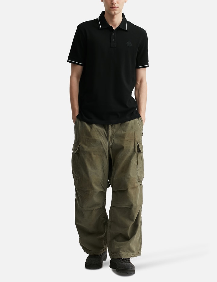 Moncler Logo Patch Cotton Polo Shirt