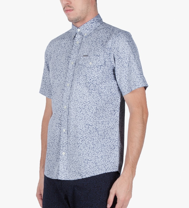 Metro Blue Flora Allover Print S/S Langley Shirt Placeholder Image