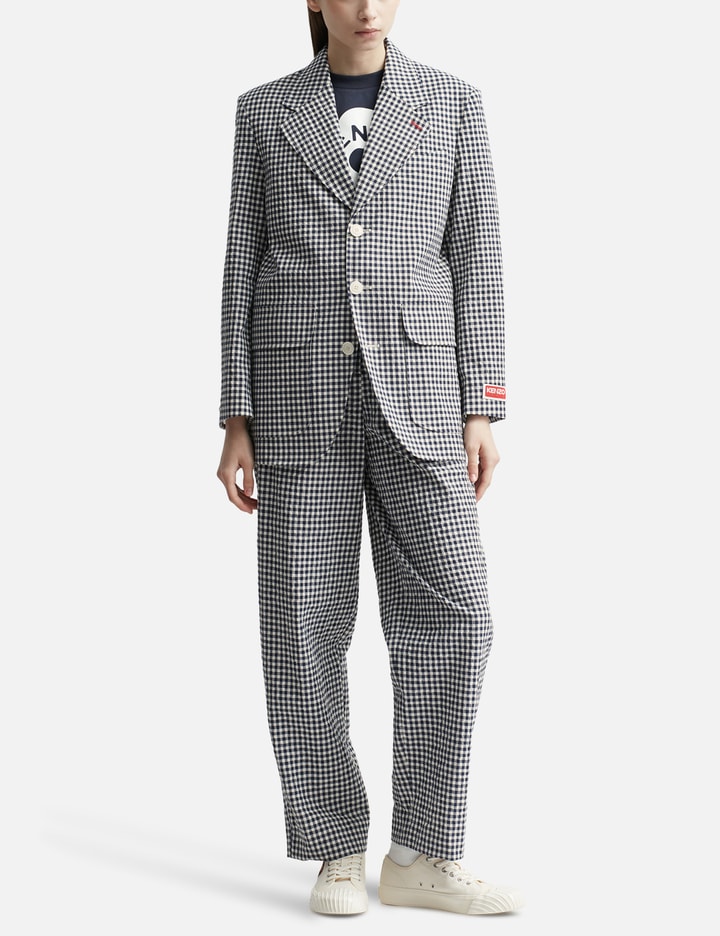 KENZO OVERSIZED GINGHAM BLAZER