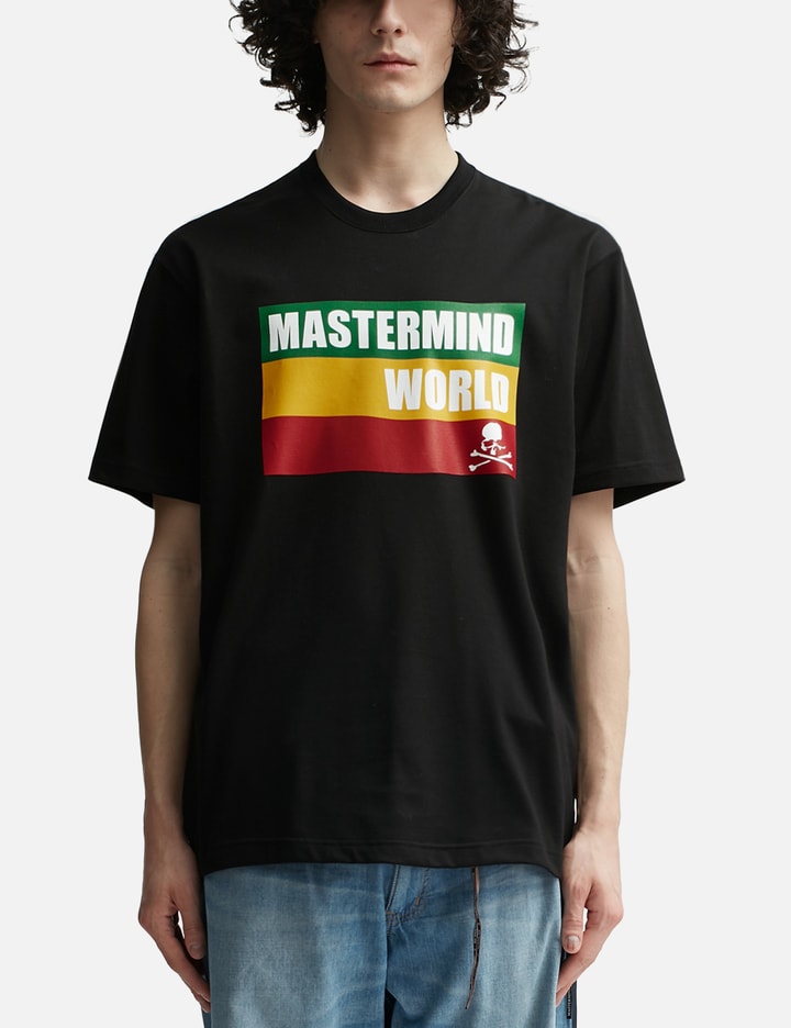 Shop Mastermind Japan Rasta Border T-shirt In Black