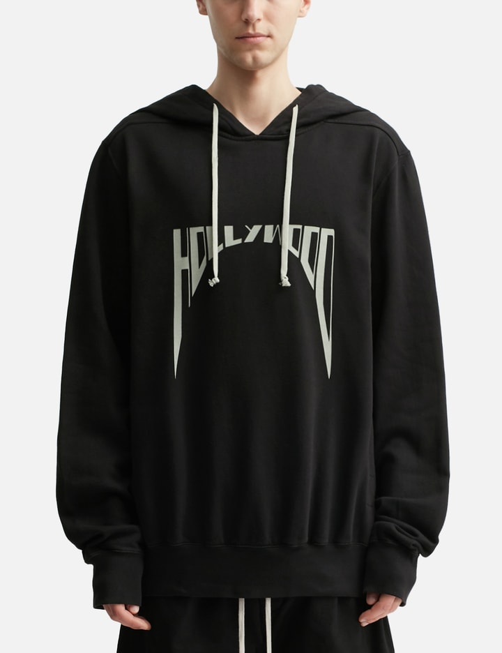 Rick Owens Drkshdw Drkshdw By Rick Owens Oversized Hoodie Black And Milk