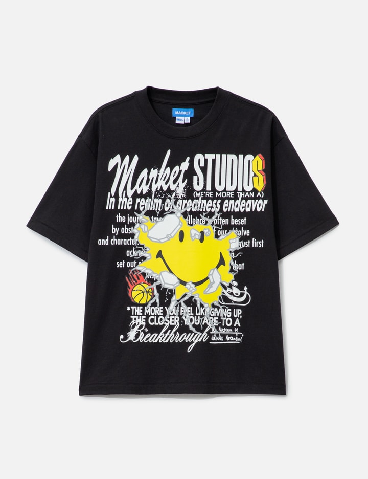 Market Smiley Greatness Graphic Logo Tee In Black