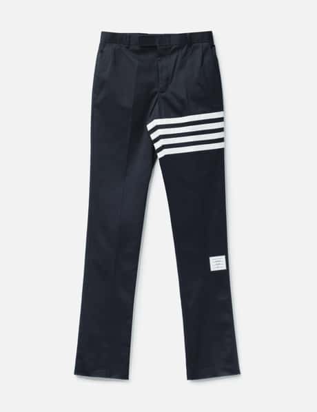 Thom Browne Cotton Twill 4-Bar Unconstructed Chino Trousers