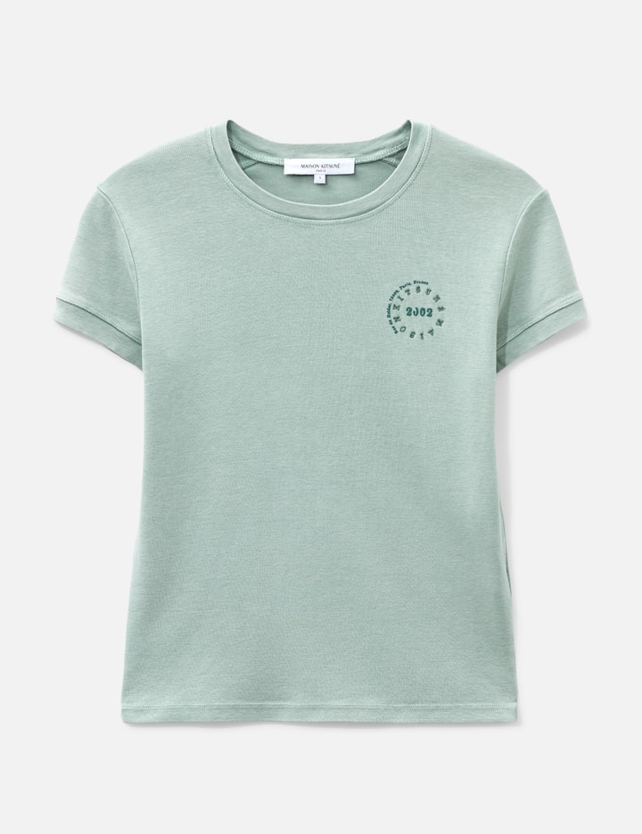 메종 키츠네 Circle Stamp Faded Fitted Tee-Shirt