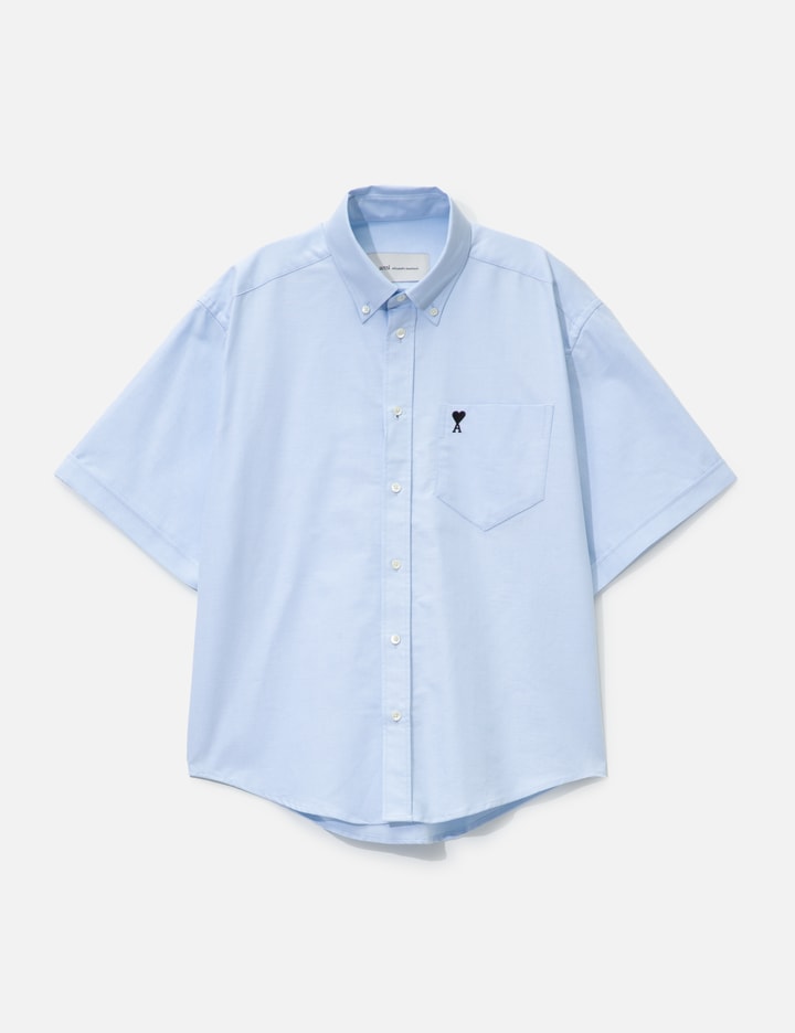 Ami Blue Cotton Roidered Ami De Coeur