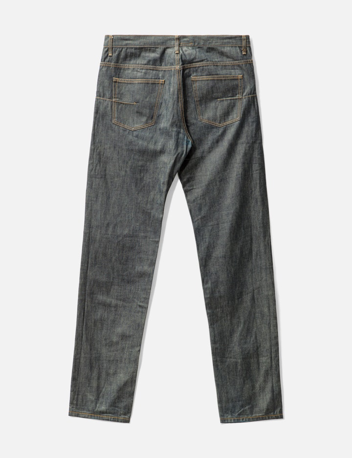 Shop Dior Wax Jeans In Blue