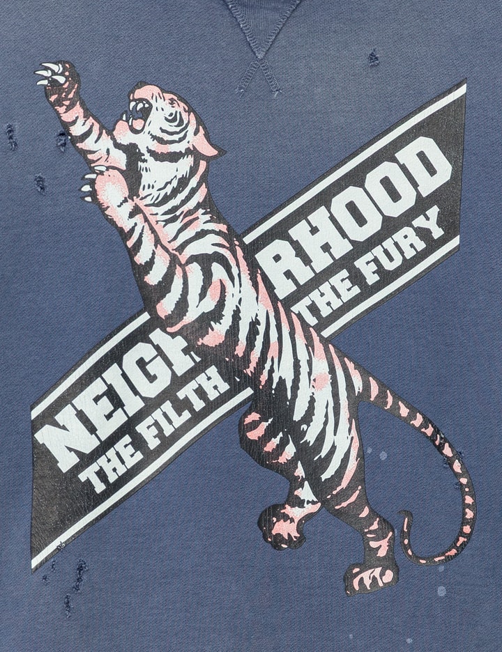 Neighborhood Savage Sweat Shirt Long Sleeve In Blue