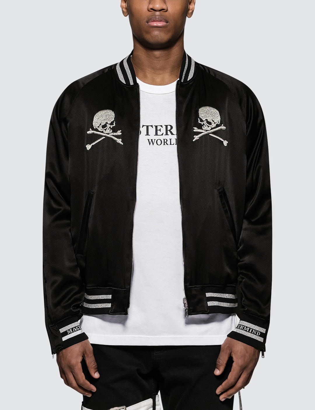 Mastermind World Silk Skull Embroidered Souvenir Jacket