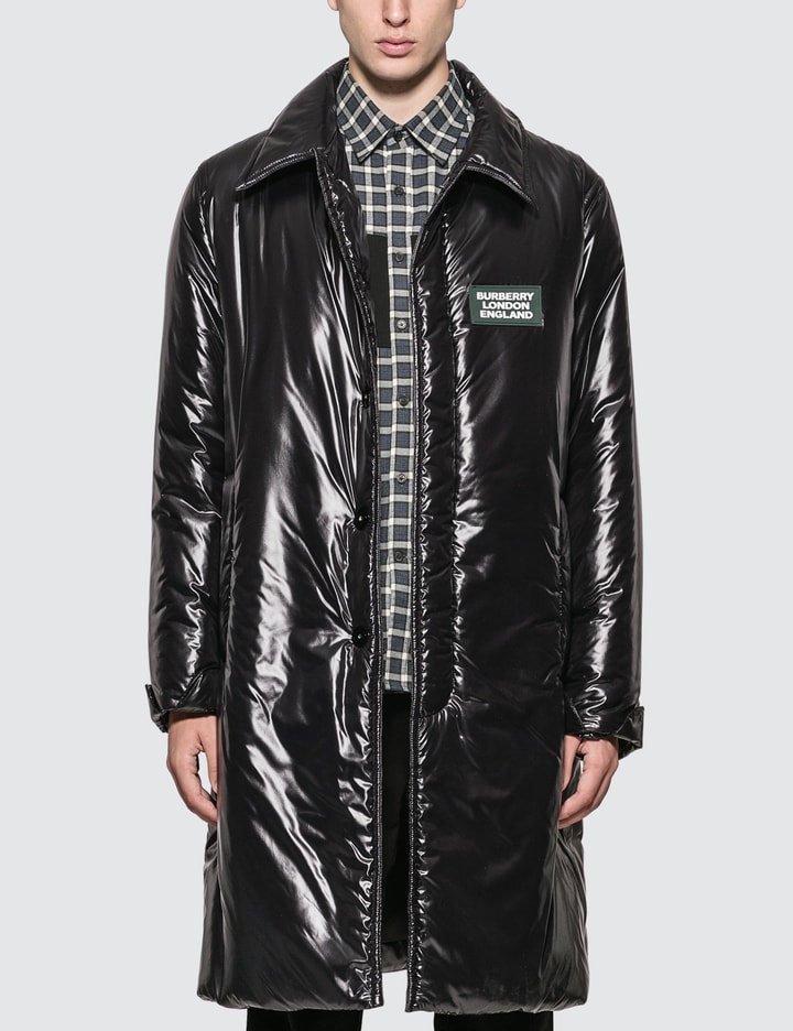 Detachable Funnel Neck Padded Nylon Car Coat Placeholder Image