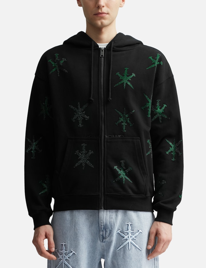 Black / Green Dagger Embroidery Hoodie Placeholder Image