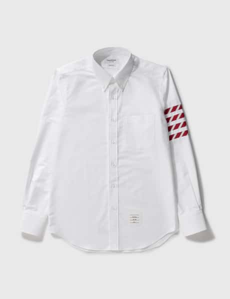 Thom Browne 4-바 스트레이트 핏 셔츠
