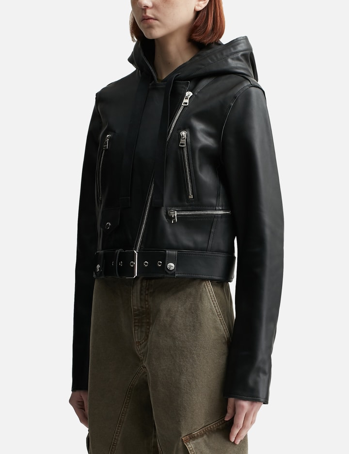 Hooded Biker Jacket Placeholder Image