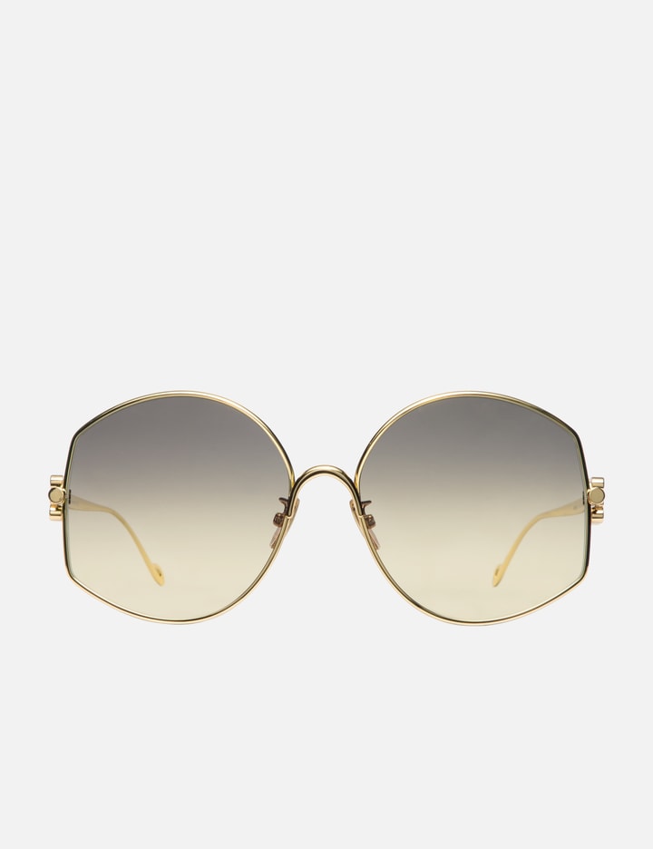 Loewe Oversized Metal Sunglasses In Gold