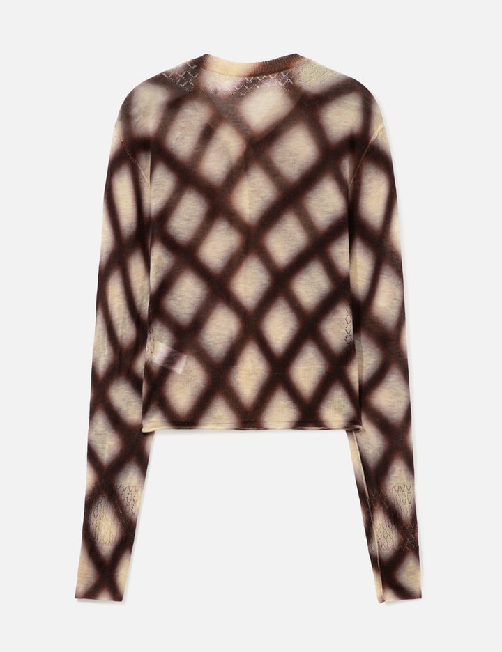 Perverze Spray-Painted Check Knit Cardigan
