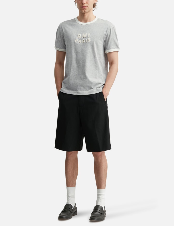 Ami Cotton Ami Paris Knitted Patch T-Shirt