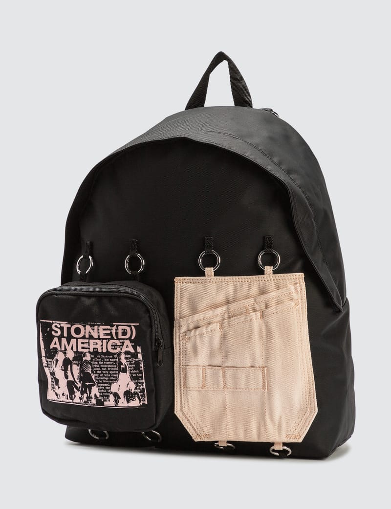 RAF SIMONS◆リュック/--/BLK/無地 RAF SIMONS(ラフシモンズ) ⁄ 08AW⁄EASTPAK⁄Portergeist期⁄リュック