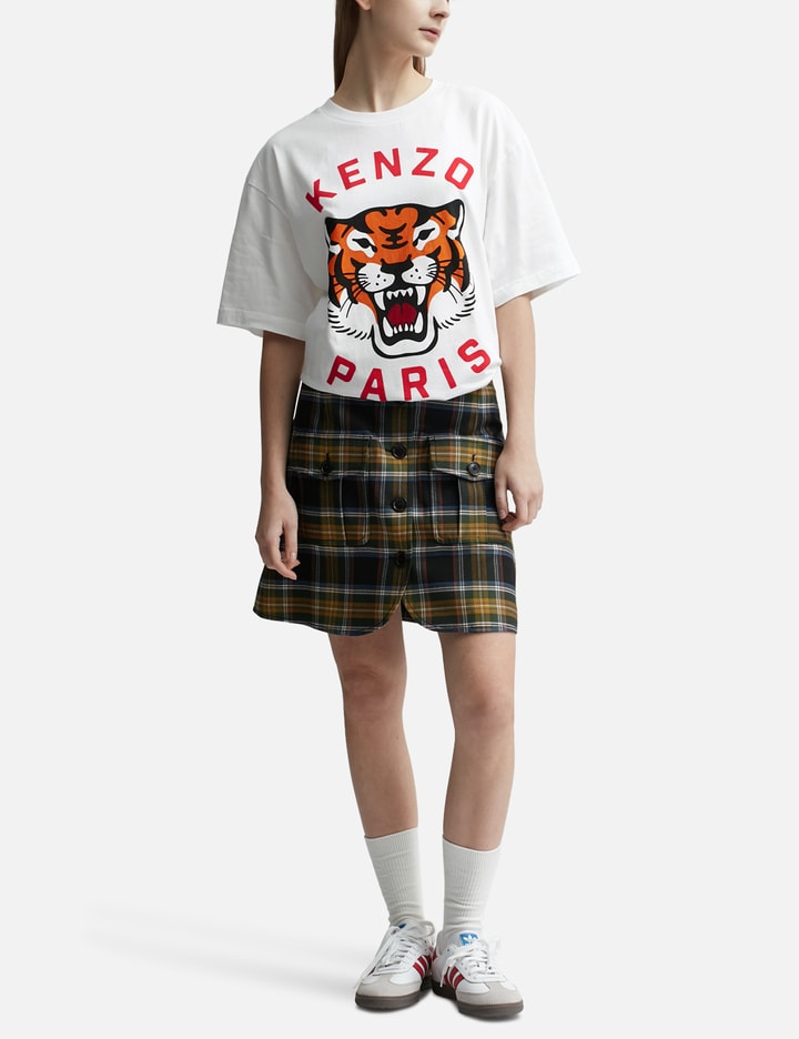 Shop Kenzo Lucky Tiger Oversized Shirt In White