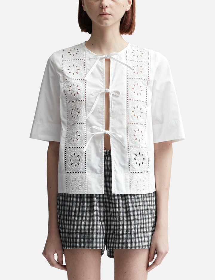 Broderie Anglaise Tie Blouse Placeholder Image