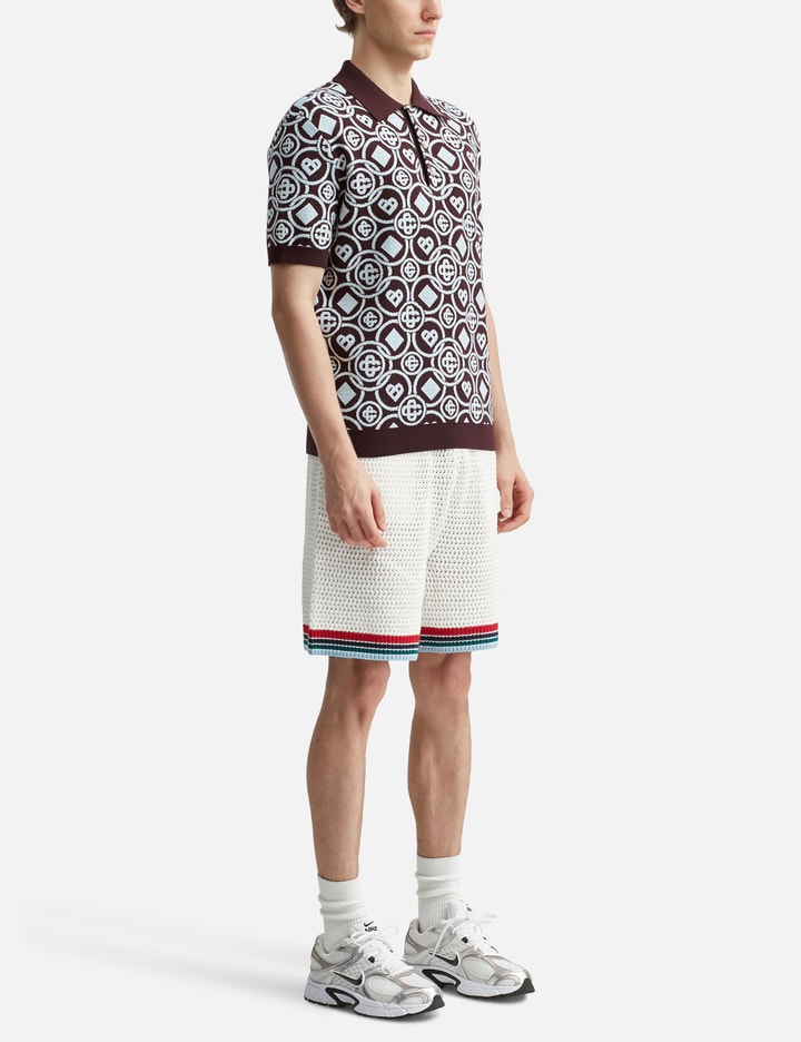 Monogram Cotton Knit Polo Shirt Placeholder Image
