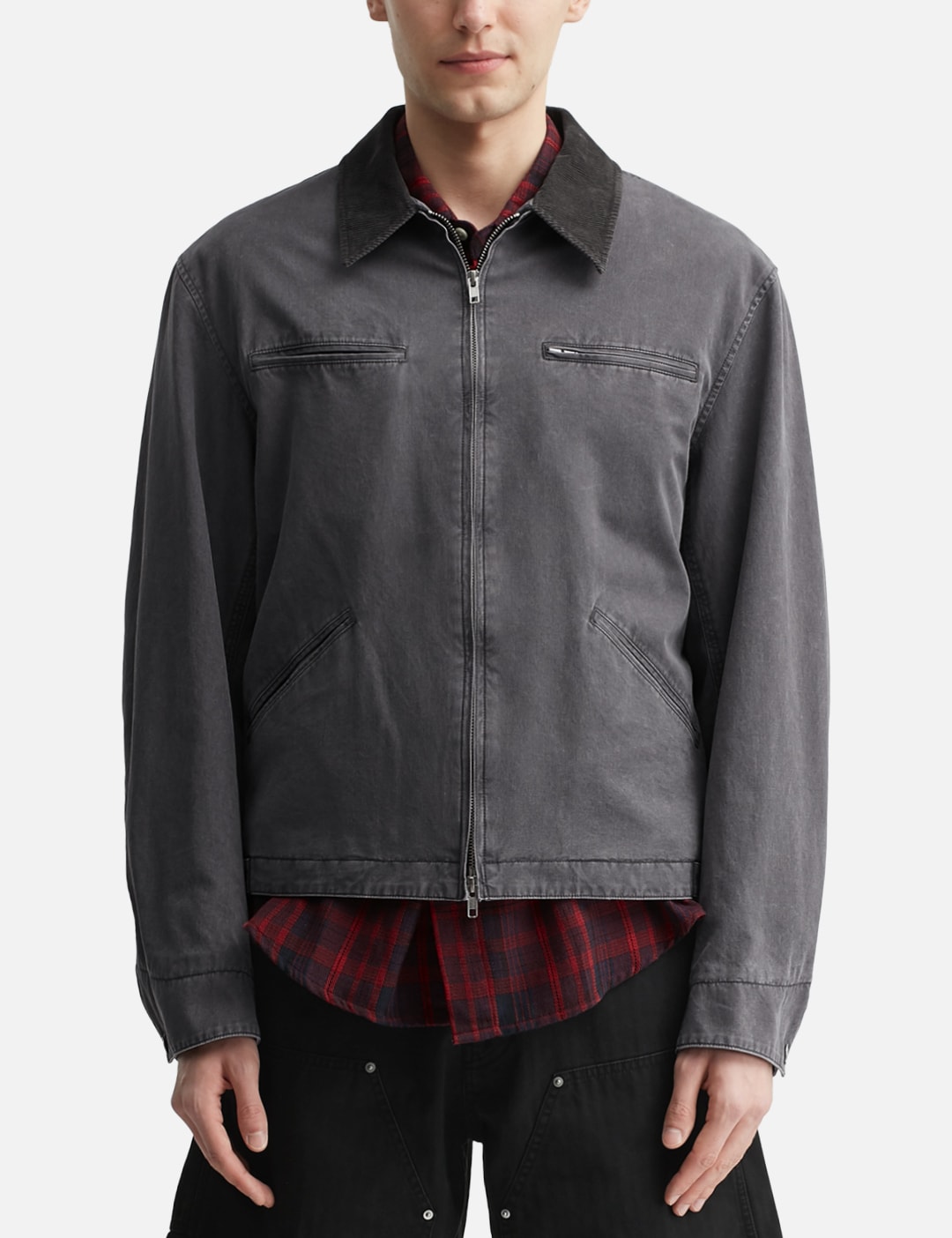 Garment Washed Zip Work Jacket view 12