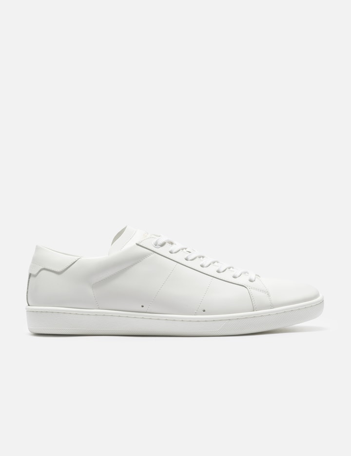 Saint Laurent Men's Gym Leather Low-top Sneakers In White