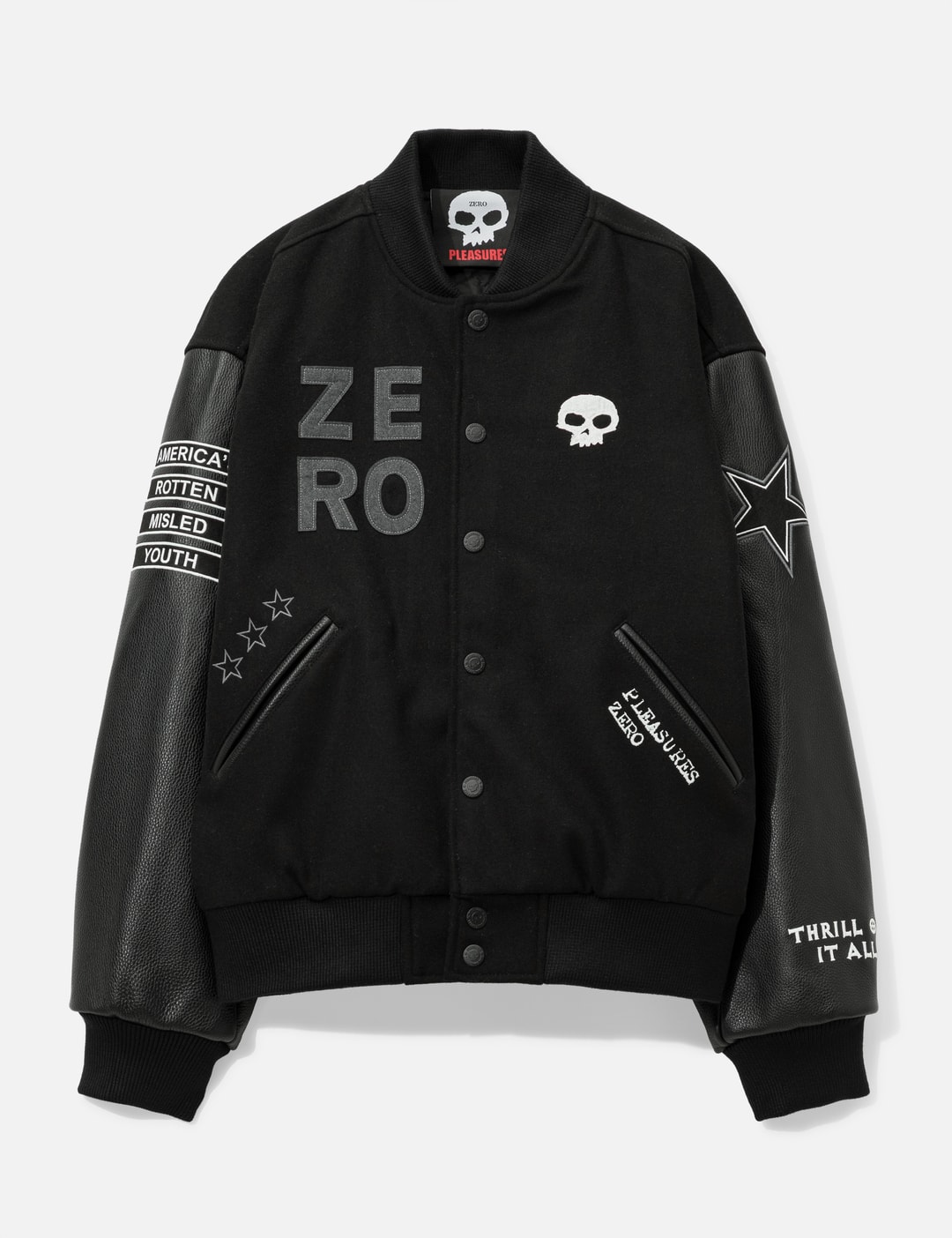 Zero X Pleasures Pleasures Varsity Jacket