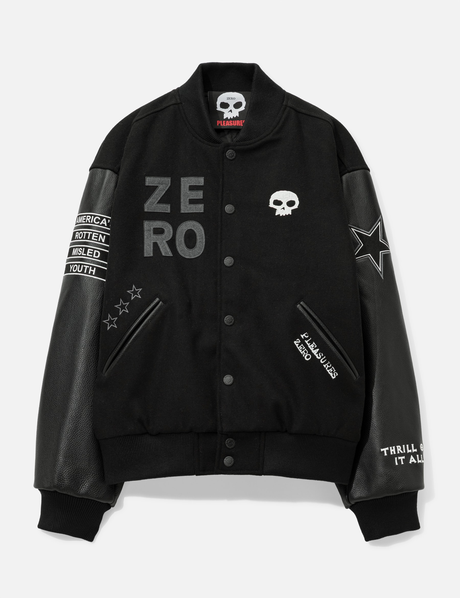 Zero X Pleasures Pleasures Varsity Jacket view 16