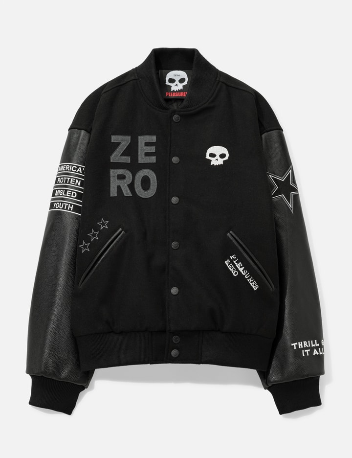Pleasures Zero X Pleasures Pleasures Varsity Jacket