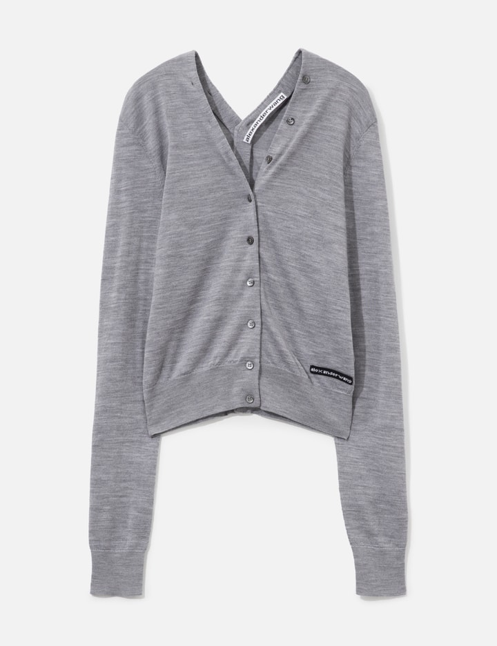 Alexander Wang Button-Front Long Sleeve Cardigan