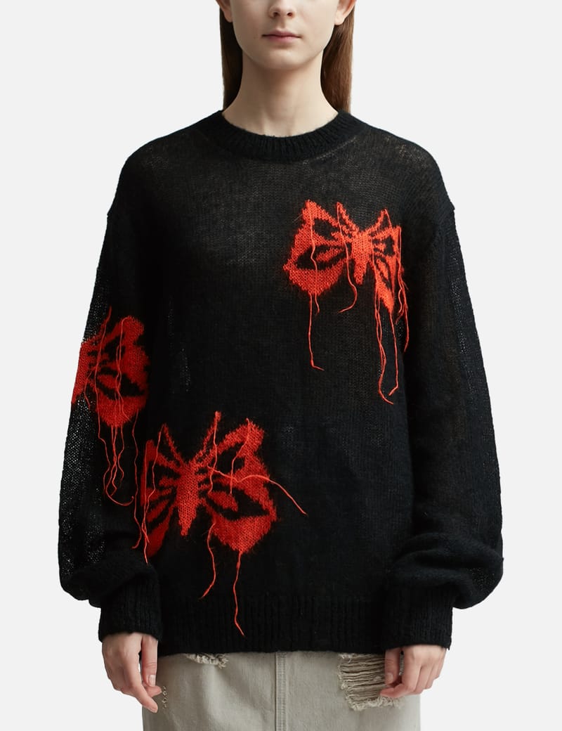 Acne Studios(Acne)◆ディストレスドストライプセーター/S/コットン/WHT/fn-wn-knit000320/ Acne Studios ディストレスド ストライプ スウェター ニット・セーター