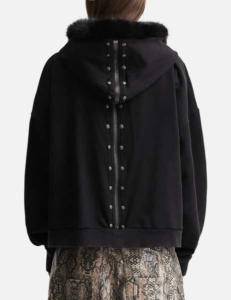 Nyra Zip-Up Jacket With Detachable Fur Hood view 11