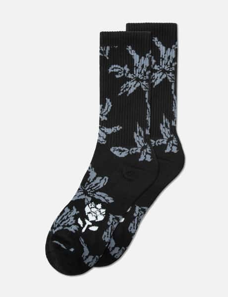 FIORI GOLF Jacquard Flower Crew Sock