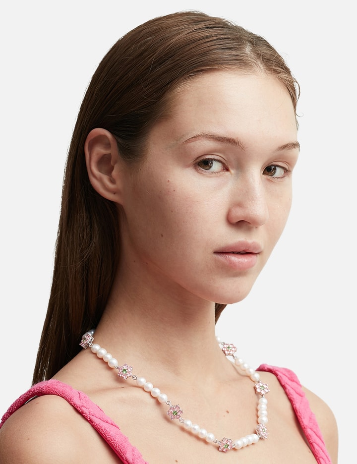 Flower Stone Pearl Necklace Placeholder Image