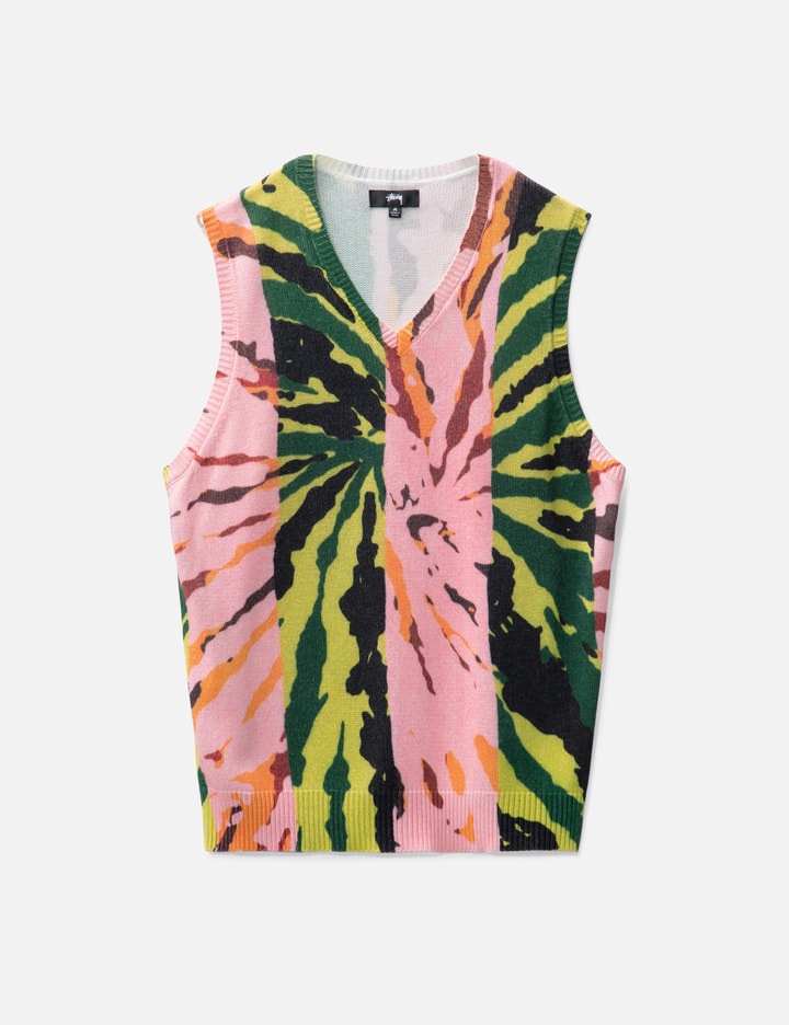 Shop Stussy Printed Sweater Vest In Multicolor