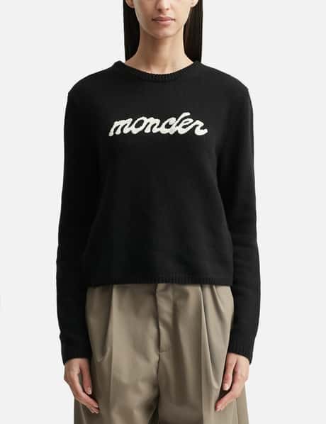 Moncler Embroidered Logo Wool & Cashmere Sweater